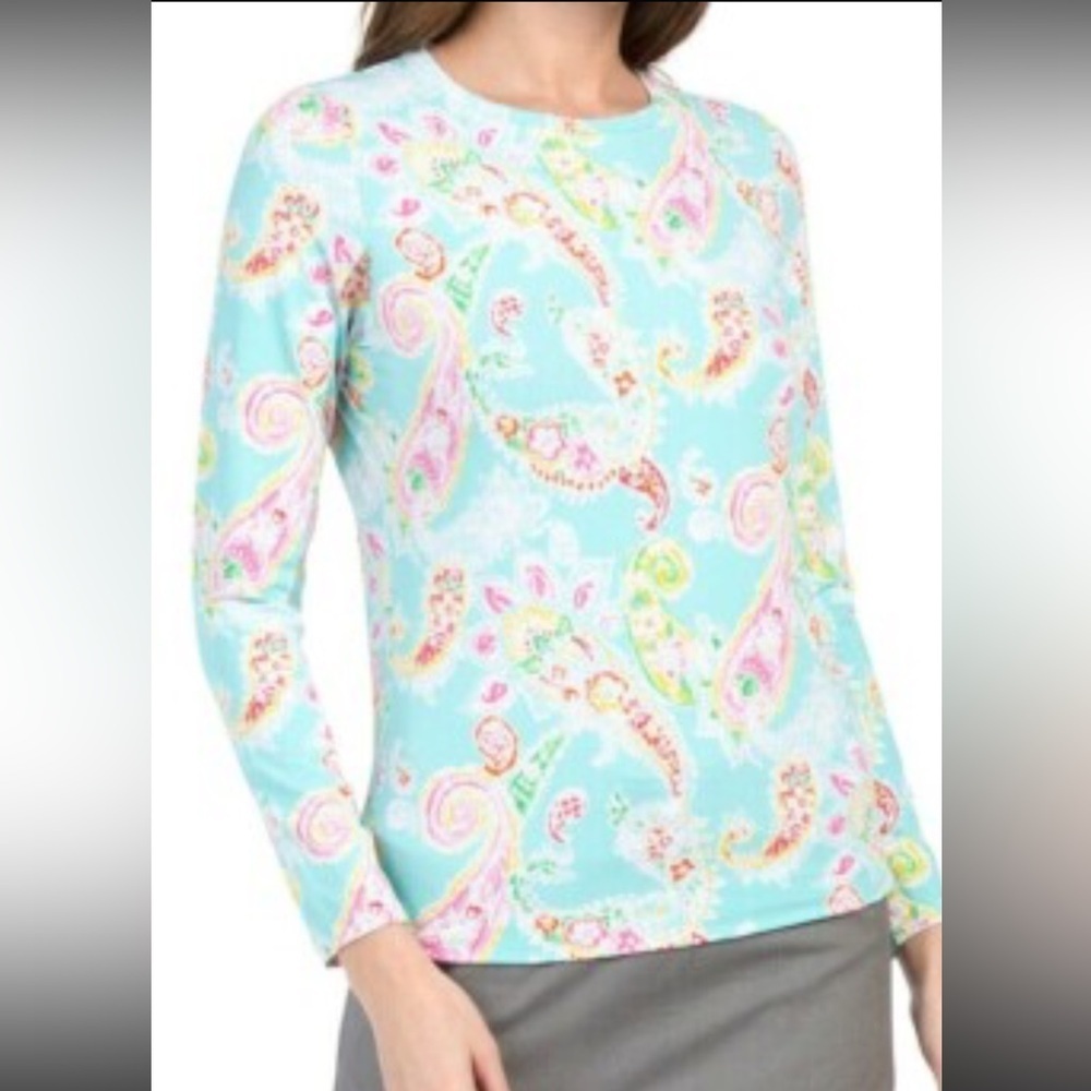 U IBKUL Paisley Long Sleeve Top caja 8 - Picture 1 of 3